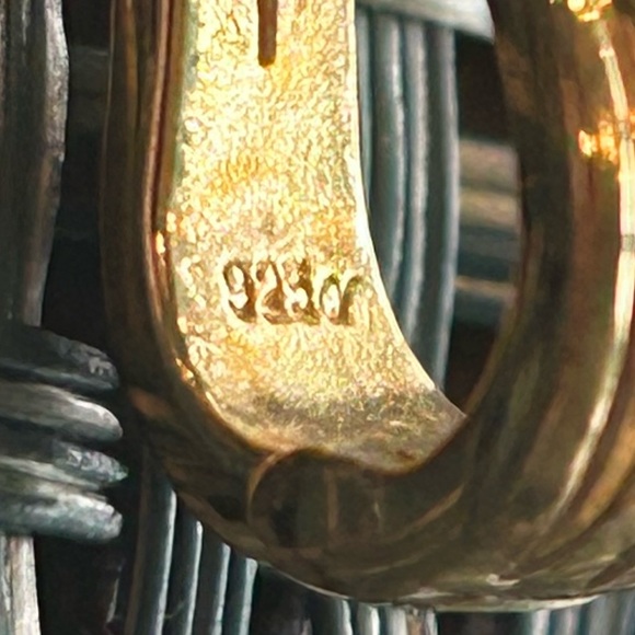 Gold Plated Sterling Smoky Topaz Enhancer - Picture 4 of 8